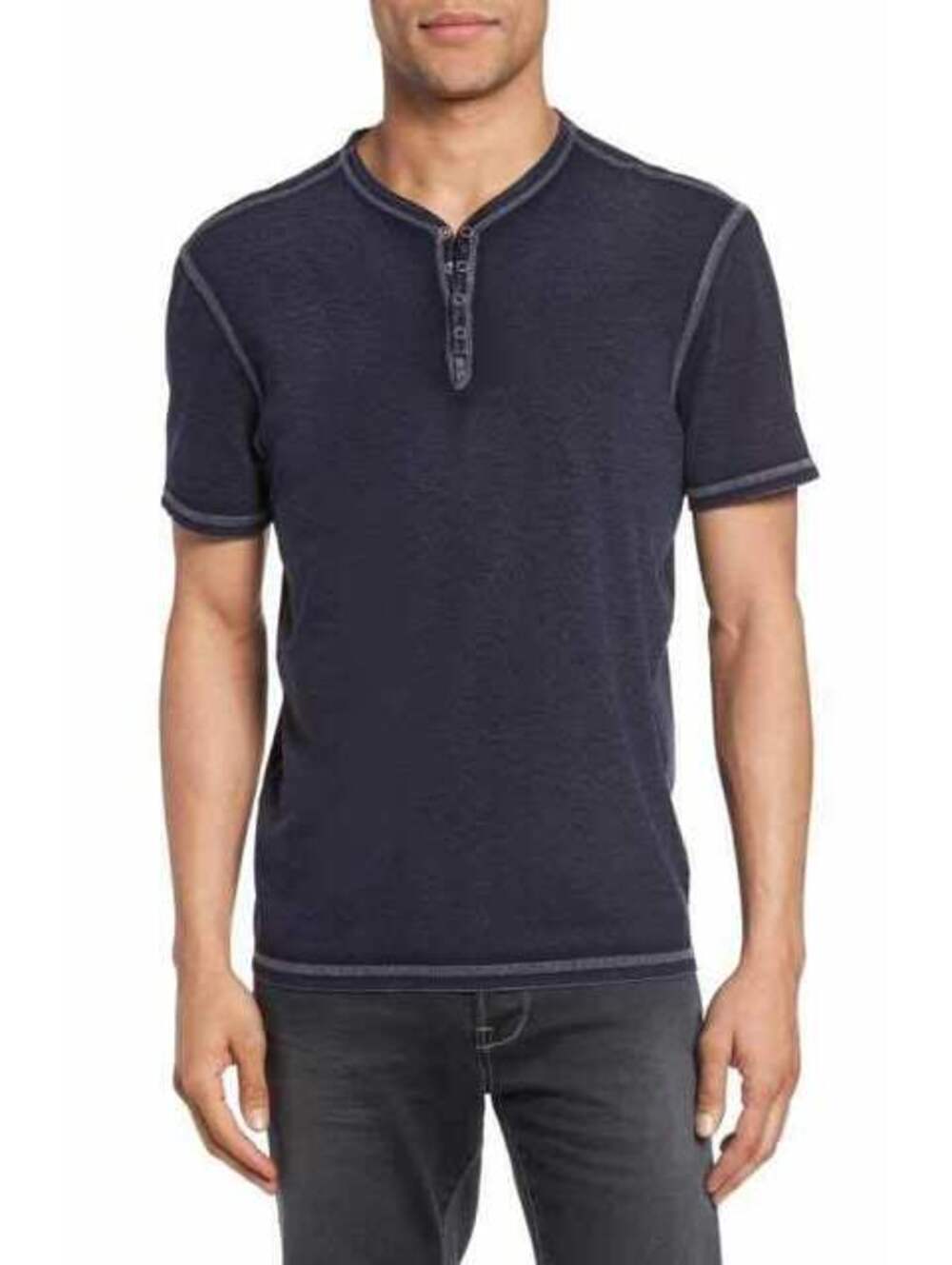 John Varvatos U.S.A. Men's Short Sleeve Henley Shirt Size M